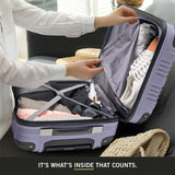 Kenneth Cole REACTION Out of Bounds Lightweight Hardshell 4 - Wheel Spinner Luggage, Smokey Purple, 2 - Piece Set (20" & 28")