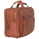 Kenneth Cole REACTION Out Of The Bag Manhattan Colombian Leather RFID 15.6" Laptop Briefcase, Cognac