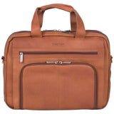 Kenneth Cole REACTION Out Of The Bag Manhattan Colombian Leather RFID 15.6" Laptop Briefcase, Cognac
