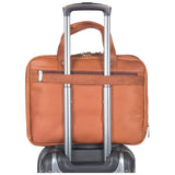 Kenneth Cole REACTION Out Of The Bag Manhattan Colombian Leather RFID 15.6" Laptop Briefcase, Cognac