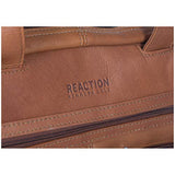 Kenneth Cole REACTION Out Of The Bag Manhattan Colombian Leather RFID 15.6" Laptop Briefcase, Cognac