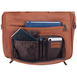 Kenneth Cole REACTION Out Of The Bag Manhattan Colombian Leather RFID 15.6" Laptop Briefcase, Cognac