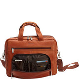 Kenneth Cole REACTION Out Of The Bag Manhattan Colombian Leather RFID 15.6" Laptop Briefcase, Cognac