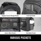 Kenneth Cole REACTION Parker Polyester Abrasion - Resistant Travel 17" Laptop Backpack with Removable Laptop Sleeve, Black