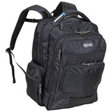 Kenneth Cole Reaction ProTec Business Travel Backpack Triple Compartment 17” Laptop Computer RFID Work, School, & Travel Bookbag, Black