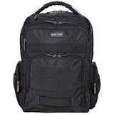 Kenneth Cole Reaction ProTec Business Travel Backpack Triple Compartment 17” Laptop Computer RFID Work, School, & Travel Bookbag, Black