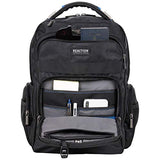 Kenneth Cole Reaction ProTec Business Travel Backpack Triple Compartment 17” Laptop Computer RFID Work, School, & Travel Bookbag, Black