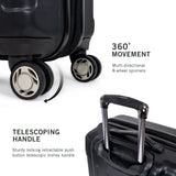 Kenneth Cole REACTION Renegade Luggage Expandable 8 - Wheel Spinner Lightweight Hardside Suitcase, Black, 20 - Inch Carry On