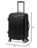 Kenneth Cole REACTION Renegade Luggage Expandable 8 - Wheel Spinner Lightweight Hardside Suitcase, Black, 20 - Inch Carry On