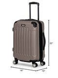 Kenneth Cole REACTION Renegade Luggage Expandable 8 - Wheel Spinner Lightweight Hardside Suitcase, Champagne, 20 - Inch Carry On