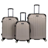 Kenneth Cole REACTION Renegade Luggage Expandable 8-Wheel Spinner Lightweight Hardside Suitcase, Champagne, 3-Piece Set (20"/24"/28") | Backpacks4Less