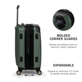 Kenneth Cole REACTION Renegade Luggage Expandable 8 - Wheel Spinner Lightweight Hardside Suitcase, Cilantro, 20 - inch Carry On
