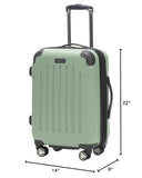 Kenneth Cole REACTION Renegade Luggage Expandable 8-Wheel Spinner Lightweight Hardside Suitcase, Seafoam, 20-Inch Carry On