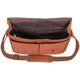 KENNETH COLE REACTION Risky Business Full-Grain Colombian Leather Crossbody Case & Tablet Day, Cognac, 15.6" Laptop Messenger Bag
