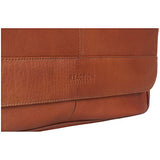 KENNETH COLE REACTION Risky Business Full-Grain Colombian Leather Crossbody Case & Tablet Day, Cognac, 15.6" Laptop Messenger Bag