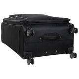 Kenneth Cole REACTION Rugged Roamer Lightweight Softside Expandable 8 - Wheel Spinner Luggage, Black, 2 - Piece (20” Carry - On/28” Check Size)