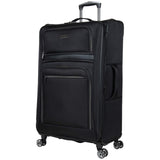 Kenneth Cole REACTION Rugged Roamer Lightweight Softside Expandable 8 - Wheel Spinner Luggage, Black, 2 - Piece (20” Carry - On/28” Check Size)