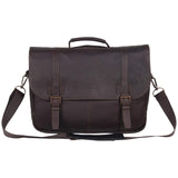 Kenneth Cole REACTION Show Business 16" Colombian Leather Business Laptop Portfolio Messenger Bag, Brown