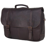 Kenneth Cole REACTION Show Business 16" Colombian Leather Business Laptop Portfolio Messenger Bag, Brown