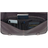 Kenneth Cole REACTION Show Business 16" Colombian Leather Business Laptop Portfolio Messenger Bag, Brown