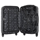 kensie 22" Peonies Hardside Carry - On Luggage with ID Tag, Black