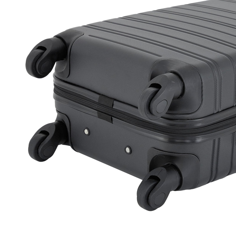 kensie 22" Peonies Hardside Carry - On Luggage with ID Tag, Black