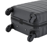 kensie 22" Peonies Hardside Carry - On Luggage with ID Tag, Black