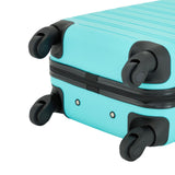 kensie 22" Peonies Hardside Carry - On Luggage with ID Tag, Pool Blue