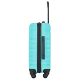 kensie 22" Peonies Hardside Carry - On Luggage with ID Tag, Pool Blue