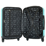 kensie 22" Peonies Hardside Carry - On Luggage with ID Tag, Pool Blue
