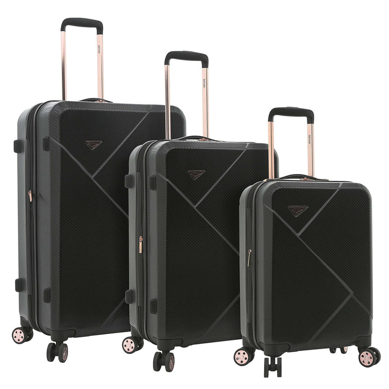 kensie 3 Piece Luggage Set, Black