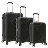 kensie 3 Piece Luggage Set, Black