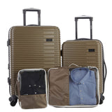 Kensie Hillsboro Collection 4PCS EXP. Rolling HS Luggage Set Olive