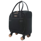 kensie Hudson Softside 3 - Piece Spinner Luggage Set, Black with Rose Gold