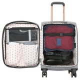 kensie Hudson Softside 3 - Piece Spinner Luggage Set, Heather Gray