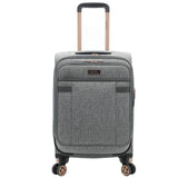 kensie Hudson Softside 3 - Piece Spinner Luggage Set, Heather Gray