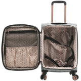 kensie Hudson Softside 3 - Piece Spinner Luggage Set, Heather Gray
