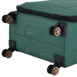 kensie Hudson Softside 3 - Piece Spinner Luggage Set, Smoke Pine