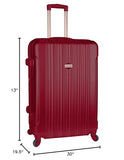 kensie Women's Alma Hardside Spinner Luggage,Expandable, Japanese Carmine Red, 3 Piece Set (20/24/28)