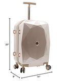 kensie Women's Gemstone Luggage Set, Rose Gold, 20 - Inch Carry - On