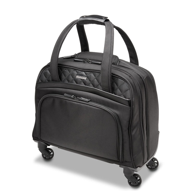 Kensington Contour 2.0 Laptop Rolling Bag, Briefcase, Laptop Spinner, Laptop Roller Bag wheeled,15.6”, Water Resistant, Black (K60380WW)