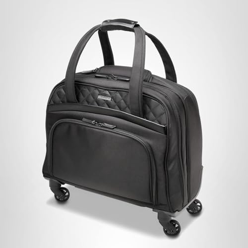 Kensington Contour 2.0 Laptop Rolling Bag, Briefcase, Laptop Spinner, Laptop Roller Bag wheeled,15.6”, Water Resistant, Black (K60380WW)