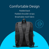 Kensington EQ Backpack 16”, for 15.6 inch - 16 inch Laptop, Padded Shoulder Straps, Side Pocket,(K60392WW), Black