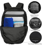 KEOFID Casual Backpack for Men and Women, Hiking Backpack for Travel, Black Daypacks for Sports, College, Water Resistant(Black)