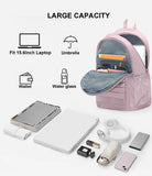 KEOFID Travel Backpack for Women, Womens Work Backpacks, Backpack Purse, Back pack for College Girls, Carry - On Travel Backpacks,Pink Bookbag (Light Pink)