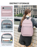 KEOFID Travel Backpack for Women, Womens Work Backpacks, Backpack Purse, Back pack for College Girls, Carry - On Travel Backpacks,Pink Bookbag (Light Pink)