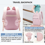 KEOFID Travel Backpack for Women, Womens Work Backpacks, Backpack Purse, Back pack for College Girls, Carry - On Travel Backpacks,Pink Bookbag (Light Pink)