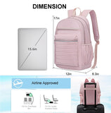 KEOFID Travel Backpack for Women, Womens Work Backpacks, Backpack Purse, Back pack for College Girls, Carry - On Travel Backpacks,Pink Bookbag (Light Pink)