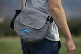 Kestrel Disc Golf Bag - Fits 6-10 Golf Discs + Bottle - For Beginner & Advanced Golfers - Extremely Durable Canvas - Frisbee Golf Bag - Small Sling/Shoulder Disc Golf Bag For Men & Women (Gray)