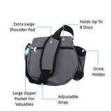 Kestrel Disc Golf Bag - Fits 6-10 Golf Discs + Bottle - For Beginner & Advanced Golfers - Extremely Durable Canvas - Frisbee Golf Bag - Small Sling/Shoulder Disc Golf Bag For Men & Women (Gray)
